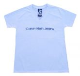 Camiseta Gola V Calvin Klein Branca MOD 70229